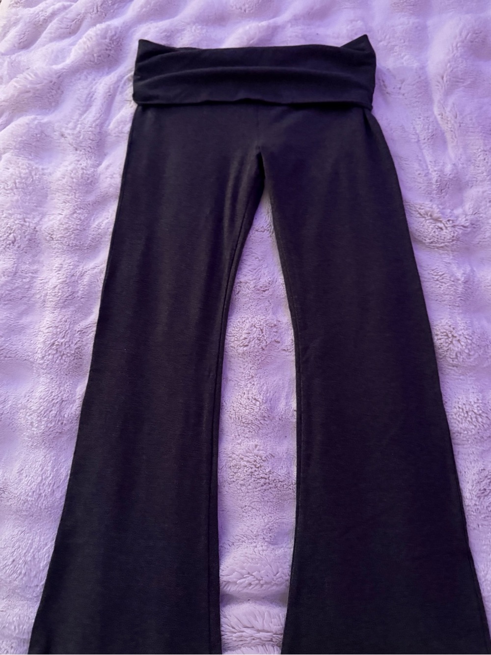 PINK Victoria's Secret Black Fold-Over Waist Kids Joggers